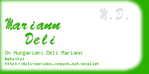 mariann deli business card